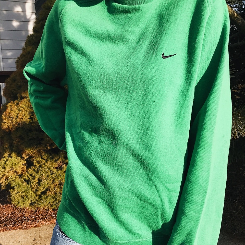 green Nike sweatshirt